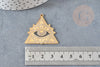 Colgante triángulo ojo protector acero 201 acero inoxidable oro 33,5 mm, creación de joyería mística X1 G6036