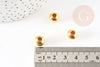 Perles rondes dorées intercalaires, perles dorées, apprêts dorés, diamètre 1cm, X10 G1165