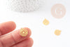 Pendentif fleur filigrane laiton doré 15mm, pendentif  dentelle pour creation bijoux x50 G1291