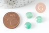 Cabochon carré aventurine naturelle 8x8mm, cabochon création bijoux pierre, X1 VALIDE