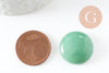 Cabochon rond aventurine verte naturelle 20mm, cabochon pierre naturelle, X1 VALIDE