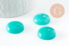 Cabochon rond jade naturel teinté turquoise 20mm, cabochon bijoux pierre naturelle, X1 VALIDE