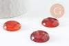 Cabochon rond agate naturelle teintée orange 20mm, cabochon création bijoux pierre naturelle, création bijoux, X1 VALIDE