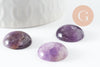 Cabochon rond amethyste naturelle 20mm, cabochon création bijoux pierre naturelle X1 VALIDE