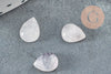Cabochon goutte quartz rose, pierre naturelle, cabochon goutte,quartz rose naturel, pierre rose, 8x6mm, X1 G2269