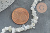 perles pépite pierre de lune, perles pépite, pierre de lune naturelle ,perle pierre,fil de 85cm , 3-13mm, X1  G2130
