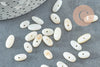Perla ovalada de nácar blanco natural 8-12mm, perla de concha de marfil natural, X 20gr G6214