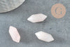 Punta de cuarzo rosa natural sin perforar 20 mm, punta doble, piedra natural pulida, creación de joyas de litoterapia de cuarzo, X1 G6367