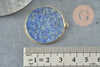 Pendentif rond lapis lazulis,  pierre lapis lazuli naturel,pendentif rond,32-34mm, X1  G3642