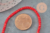 Cordón satinado retorcido rojo y dorado ancho 2,5-3 mm, cordón rojo para scrapbooking, cuerda decorativa, X 1 metro G6713