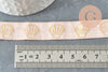 Ruban élastique rose clair or coquilage EFJF,bracelet EVJF,ruban mariage, scrapbooking,16mm, 1/5/10 Mètres  G2071