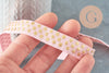 Pink gold star elastic ribbon EFJF, EVJF bracelet, 16mm, 1/5/10 Meters G8240