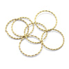 Anneau torsadé ouvert laiton brut 19mm, connecteurs géométrique,anneaux laiton pour création bijoux, X20 G2207