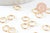 Anneaux ouverts ronds laiton doré 24K 6x0.6mm, x50 (G9899)