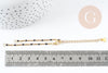 Base de bracelet résine acier 304 doré inoxydable 14.2cm, x1 (G9106)