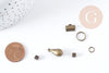 Boite Kit mix de 12 types de fournitures et perles zamac laiton Bronze, Coffrets et kits pour la création de bijoux fantaisie DIY, x1 G8845