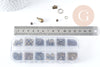 Boite Kit mix de 12 types de fournitures et perles zamac laiton Bronze, Coffrets et kits pour la création de bijoux fantaisie DIY, x1 G8845