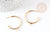 Boucles d'oreilles Anneau créole puce doré 18k 32.5mm, x2 (G3044)