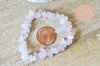 Bracelet élastique chips quatrz rose naturel, un bracelet en pierre naturelle energie positive, bracelet lithothérapie, 50mm, X1 G4717