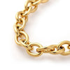 Bracelet grosse maille acier doré 14k 22cm, x1 (G4198)