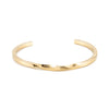 Bracelet jonc acier doré strié 14k 68mm, x1 (G5946)