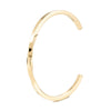 Bracelet jonc acier doré strié 14k 68mm, x1 (G5946)