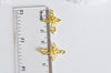 Breloque croix laiton ajourée,fourniture bijoux,sans nickel,laiton brut,croix bijoux,création bijoux,pendentif religion,les 10,22.5mm-G363