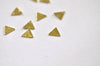 Breloque triangle 2 trous laiton brut ,pendentif sans nickel,creation bijoux, pendentif géométrique,9mm, lot de 10-G0659