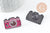 Broche pins appareil photo émaillé rose 24.5mm, x1 (G9471)