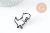 Broche pin's dinosaure pixel zamac 33mm, décoration veste, x1 (G9741)