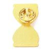 Broche pins sablier vanité oeil protecteur laiton doré émail jaune,broche dorée,décoration veste, 29.5x16mm,x1 G5545