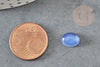 Cabochon agate bleue, cabochon ovale, agate naturelle,10x8mm, cabochon agate, bijou pierre, X1 G1669