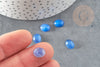 Cabochon agate bleue, cabochon ovale, agate naturelle,10x8mm, cabochon agate,pierre naturelle, X1 G1924