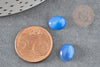 Cabochon agate bleue, cabochon ovale, agate naturelle,10x8mm, cabochon agate,pierre naturelle, X1 G1924