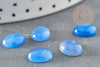 Cabochon agate bleue, cabochon ovale, agate naturelle,10x8mm, cabochon agate,pierre naturelle, X1 G1924