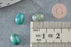 Cabochon agate mousse, agate verte,cabochon ovale, agate naturelle,8x6mm, cabochon agate, X1 G0413