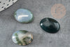 Cabochon agate mousse verte, agate naturelle, cabochon pierre,agate mousse,18 x 13mm, X1 G2593