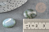 Cabochon agate mousse verte, agate naturelle, cabochon pierre,agate mousse,18 x 13mm, X1 G2593