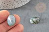 Cabochon agate mousse verte, agate naturelle, cabochon pierre,agate mousse,18 x 13mm, X1 G2593