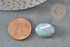 Cabochon agate mousse verte, agate naturelle, cabochon pierre,agate mousse,18 x 13mm, X1 G2593