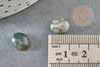 Cabochon agate mousse verte, cabochon ovale, agate naturelle,10x8mm, cabochon agate, X1 G1865