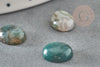 Cabochon agate mousse verte, cabochon ovale, agate naturelle,10x8mm, cabochon agate, X1 G1865