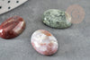 Cabochon agate mousse verte,agate naturelle, cabochon pierre,agate mousse,18 x 13mm, X1 G2067