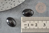 Cabochon agate noire, cabochon ovale, agate naturelle,cabochon agate,14x10mm, X1 G0570