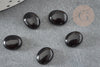 Cabochon agate noire, cabochon ovale, agate naturelle,cabochon agate,agate noire,10x8mm, X1 G6710