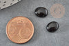 Cabochon agate noire, cabochon ovale, agate naturelle,cabochon agate,agate noire,10x8mm, X1 G6710