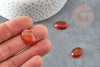 Cabochon agate orange foncé, cabochon ovale, cabochon agate,agate naturelle,18x13mm, X1 G2068