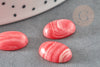 Cabochon agate rayée rose,cabochon pierre,cabochon ovale, cabochon agate naturelle,14x10mm, X1 G2608