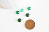 Cabochon agate vert, cabochon rond, agate naturelle,pierre naturelle, cabochon pierre, 8mm, X1 G0420