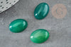 Cabochon agate vert émeraude, cabochon ovale, cabochon agate,agate naturelle,18x13mm, pierre naturelle, X1 G0377